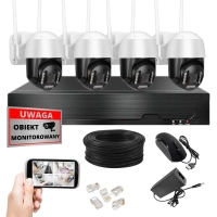 zestaw kamer do monitoringu dvx pz5poe obrotowe ptz lr8ch